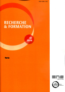 Recherche et formation, n° 81/2016