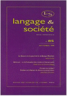 Langage et société, n° 85/septembre 1998