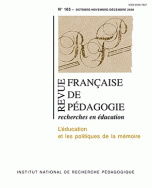 Revue française de pédagogie, n° 165/2008