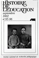 Histoire de l'éducation, n° 95/2002