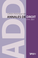 Cahiers historiques des Annales de droit, n° 4/2021