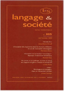 Langage et société, n° 105/septembre 2003