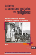 Archives des sciences sociales des religions, n° 202