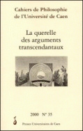 Cahiers de philosophie de l'université de Caen, n° 35/2000