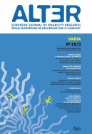 Alter, European Journal of Disability Research, n° 16-3/Septembre 2022