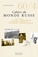 Cahiers du Monde russe, n° 60, 4/octobre-décembre 2019