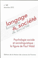 Langage et société, n° 142/décembre 2012