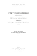 Positions des thèses, Année 2015