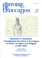 Histoire de l'éducation, n° 149/2018