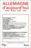 Allemagne d'aujourd'hui, n° 157/juillet-septembre 2001