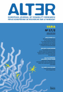 Alter, European Journal of Disability Research, n° 17-2/Juin 2023