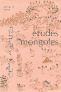 Etudes mongoles, n° 4/1973