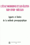 L'État moderne et les élites (XIII<sup>e</sup>-XVIII<sup>e</sup> siècles)