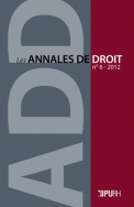 Les Annales de droit, n° 6/2012