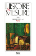 Histoire & Mesure, volume XXXI, n° 2/2016