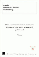 Fédéralisme et fédération en France