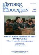 Histoire de l'éducation, n° 150/2018