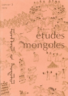 Etudes mongoles, n° 3/1972