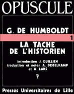 G. De Humboldt La tâche de l'historien