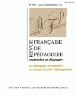 Revue française de pédagogie, n° 172/2010