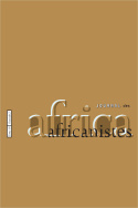 Journal des africanistes, tome 91, n°2/2021