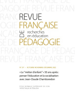 Revue française de pédagogie, n° 217/2022