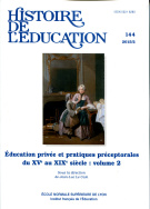 Histoire de l'éducation, n° 144/2015