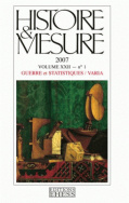 Histoire & Mesure, volume XXII, n° 1/2007