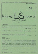 Langage et société, n° 38/décembre 1986