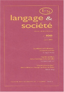 Langage et société, n° 100/juin 2002