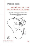 Archéologie d'un document d’archives