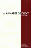 Les Annales de droit, n° 1/2007