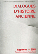 Dialogues d'histoire ancienne, supplément n° 1/2005