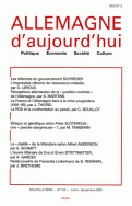 Allemagne d'aujourd'hui, n° 153/juillet-septembre 2000