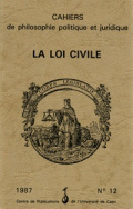 n° 12, 1987 :  La Loi civile