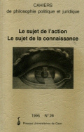 n° 28, 1995 :  Le Sujet de l'action, le Sujet de la connaissance