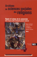 Archives de sciences sociales des religions, n° 182/2018