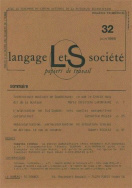 Langage et société, n° 32/juin 1985