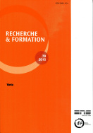 Recherche et formation, n° 79/2015