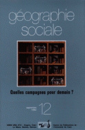 Géographie sociale, n°12/sept.92