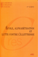 Cahiers de la recherche sur l'éducation et les savoirs, n° 12/2013