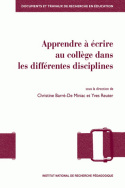 Apprendre à écrire au collège dans les différentes disciplines