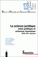 Revue d'Histoire des Sciences Humaines, n° 4/2001