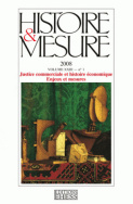 Histoire & Mesure, volume XXIII, n° 1/2008