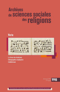 Archives de sciences sociales des religions, n° 198/2022