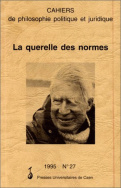 n° 27, 1995:  La Querelle des normes