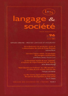 Langage et société, n° 96/juin 2001