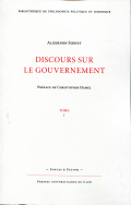 Discours sur le gouvernement (en 3 tomes)