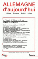 Allemagne d'aujourd'hui, n° 158/octobre-décembre 2001