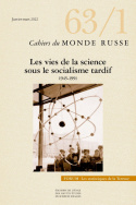 Cahiers du Monde russe, n° 63, 1/janvier-mars 2022